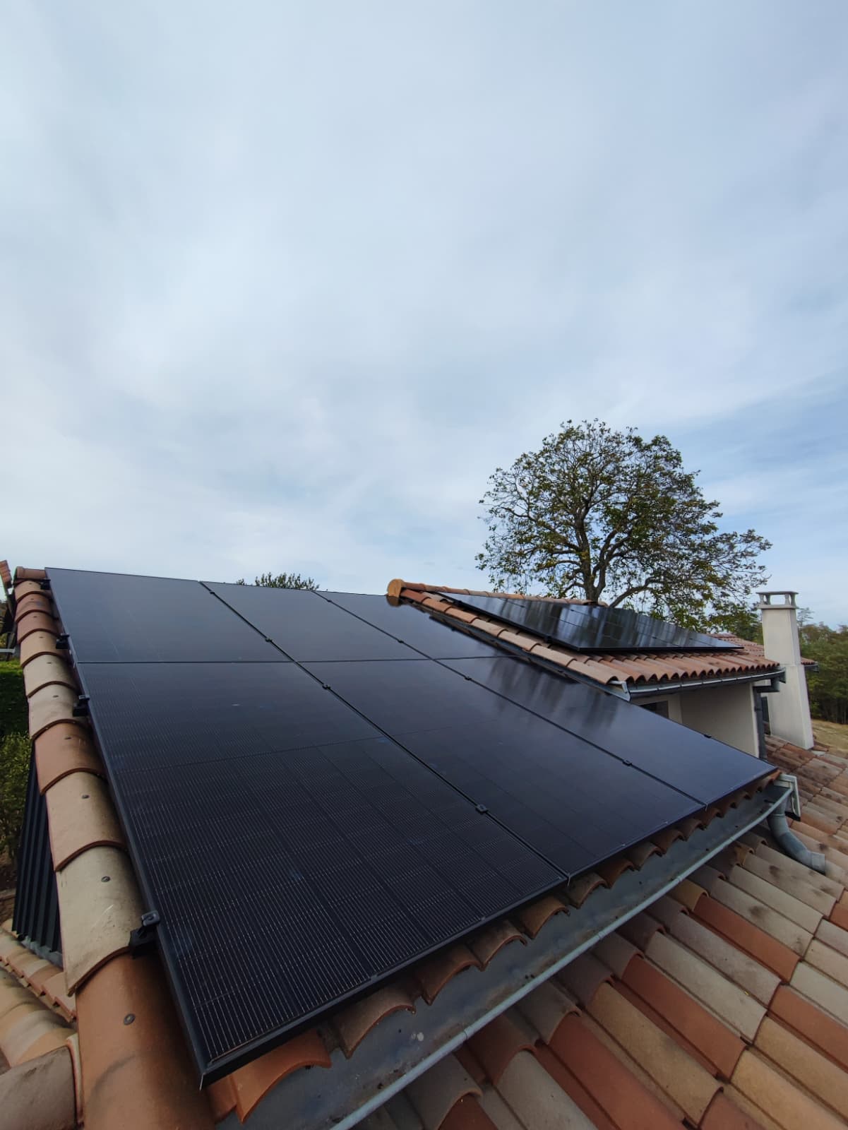 Détail de l'installation solaire de 6 kWc à Marcy